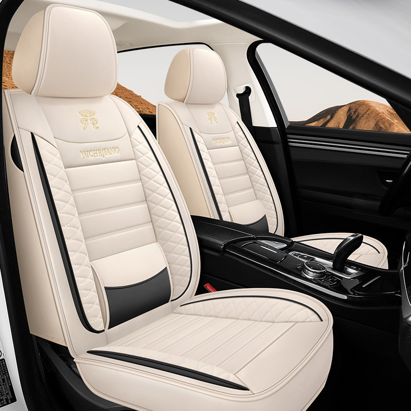 Car seat cushion, fully wrapped with Nappa leather, universal seat for all seasons