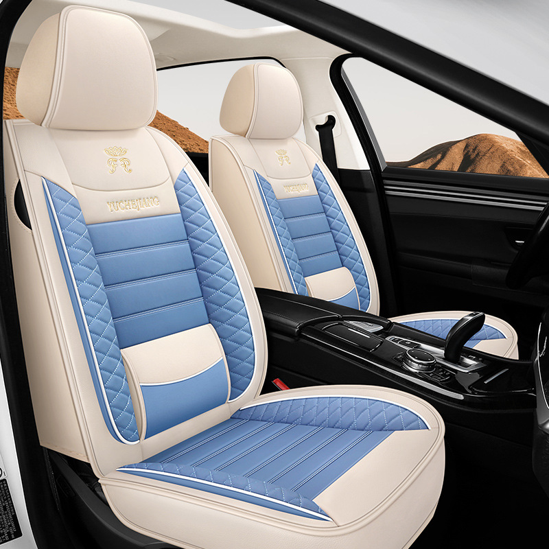 Car seat cushion, fully wrapped with Nappa leather, universal seat for all seasons
