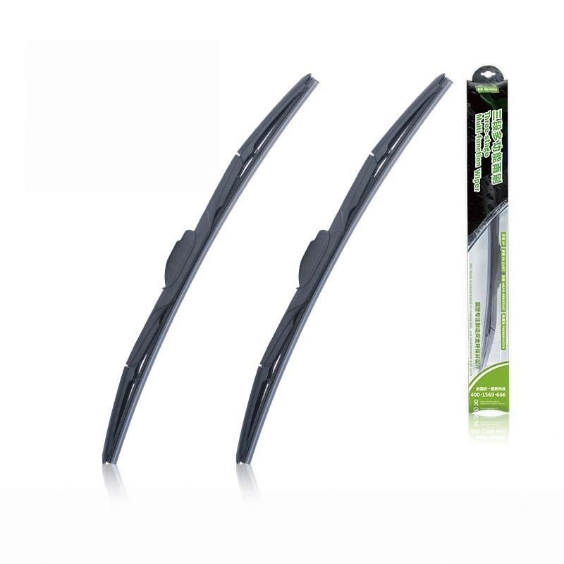 Universal high - definition and silent automotive windshield wipers with three - section multi - fun