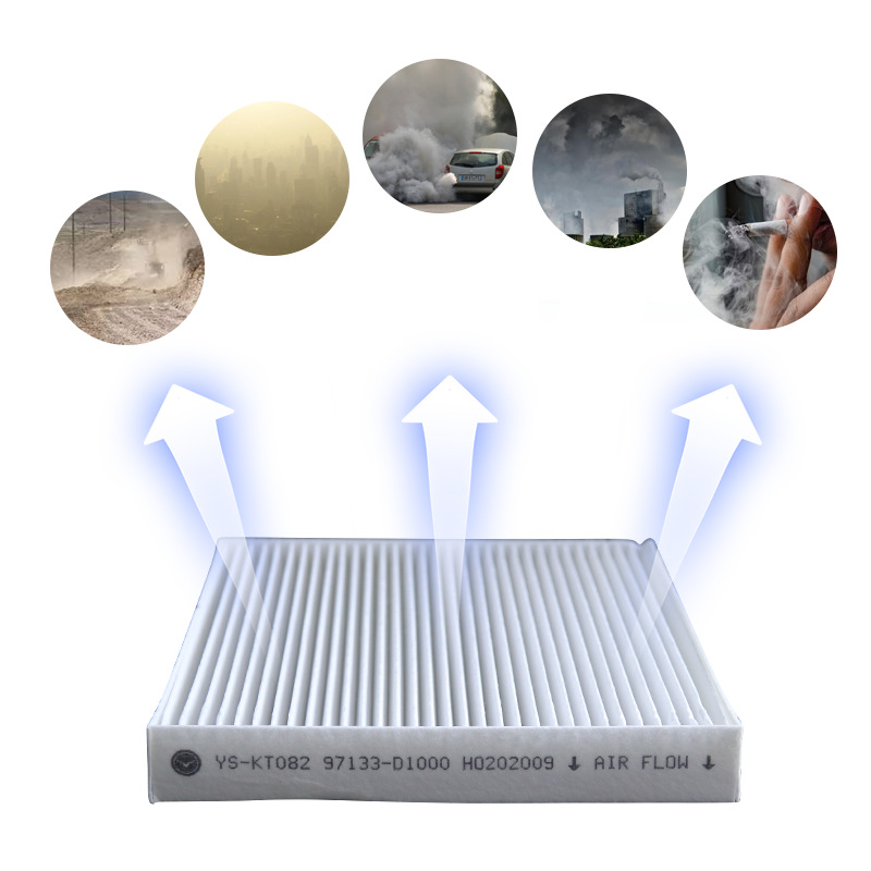 Automotive accessories - Air conditioning filter with activated carbon, suitable for Nissan, Toyota,