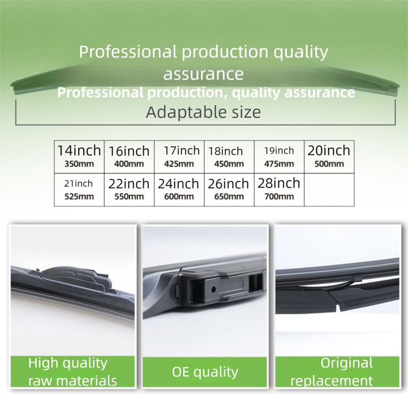 Universal high - definition and silent automotive windshield wipers with three - section multi - fun