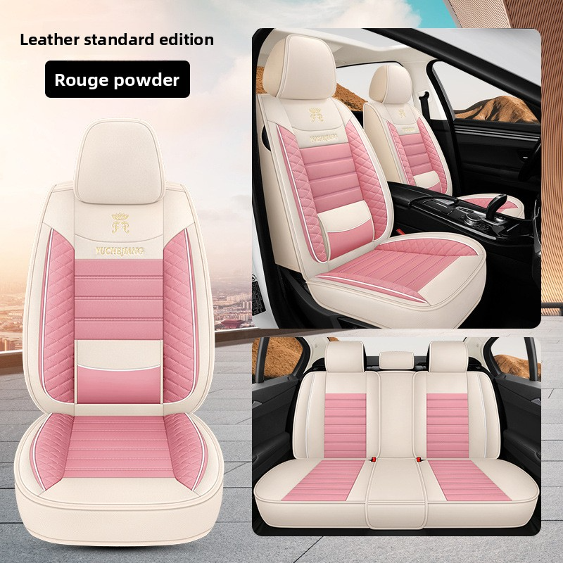 Car seat cushion, fully wrapped with Nappa leather, universal seat for all seasons