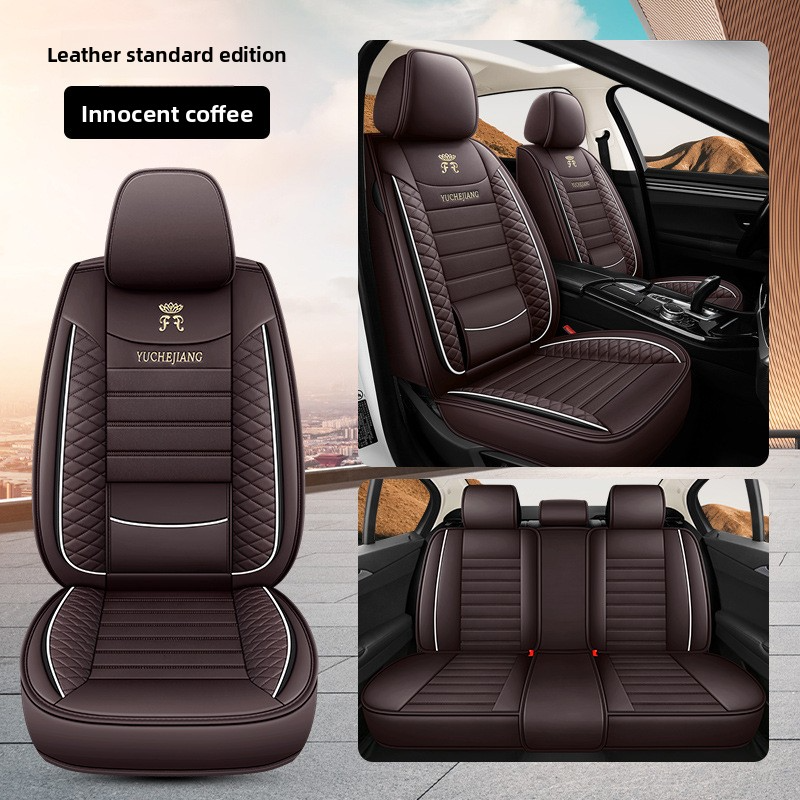 Car seat cushion, fully wrapped with Nappa leather, universal seat for all seasons